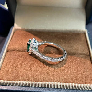 925 sterling silver,Growing Zambian emeralds Care instructions: Avoid wearing du ring in Dark Green with n/a silhouette