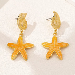 18K Gold-Plated,Alloy,Resin Care instructions: Avoid wearing during exercise, as earrings in Sherbet with drop silhouette