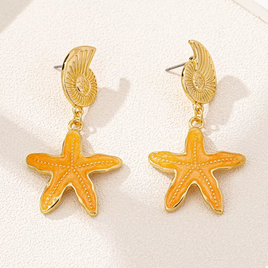 18K Gold-Plated,Alloy,Resin Care instructions: Avoid wearing during exercise, as earrings in Sherbet with drop silhouette
