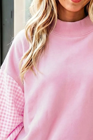 modern sweatshirt in chocolate brown with mock neck
