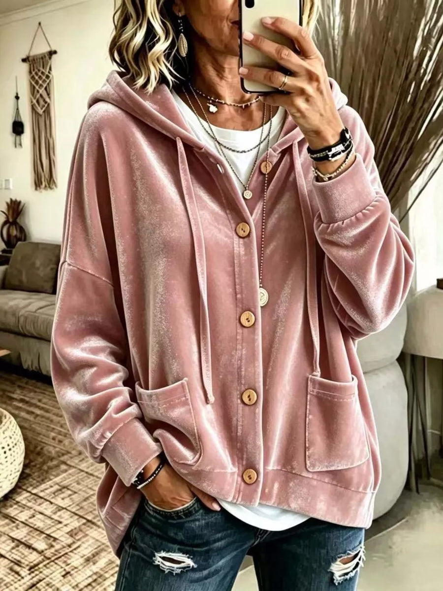 100% polyester Care instructions: Machine wash cold hoodie in Gray with relaxed silhouette