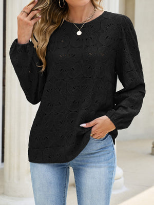 Apricot blouse with pullover and floral
