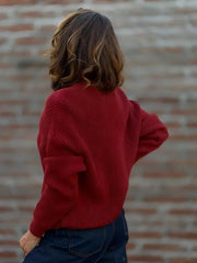 100% polyester Care instructions: Machine wash cold cardigan in Brown with relaxed silhouette