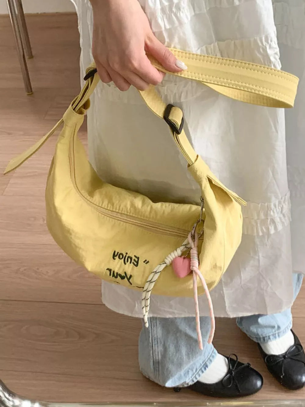 Red shoulder bag