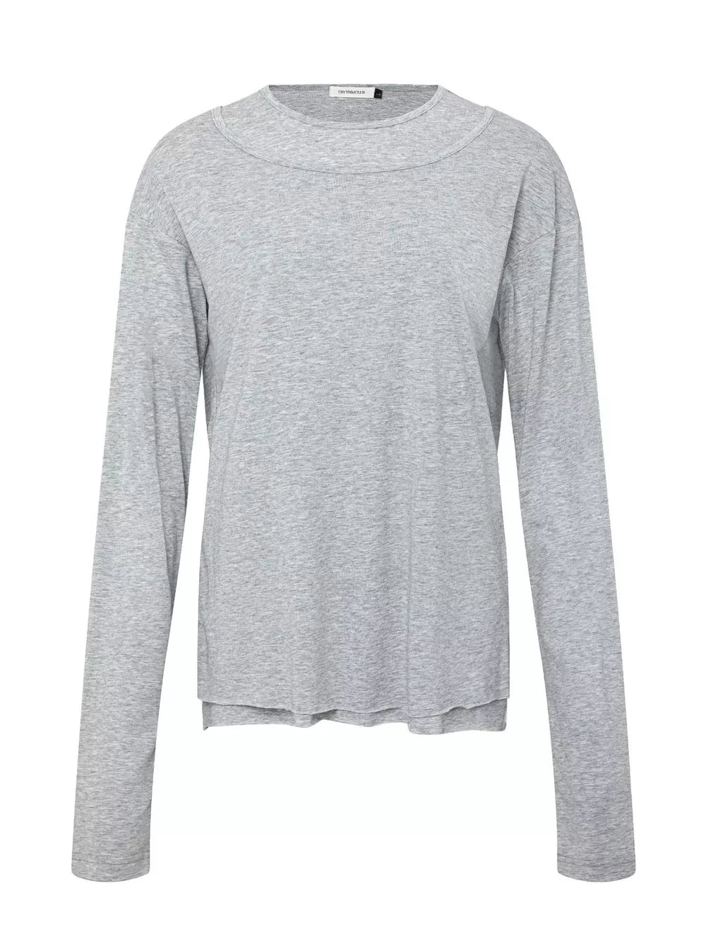 White Men's Long-sleeve Round Neck T-shirt