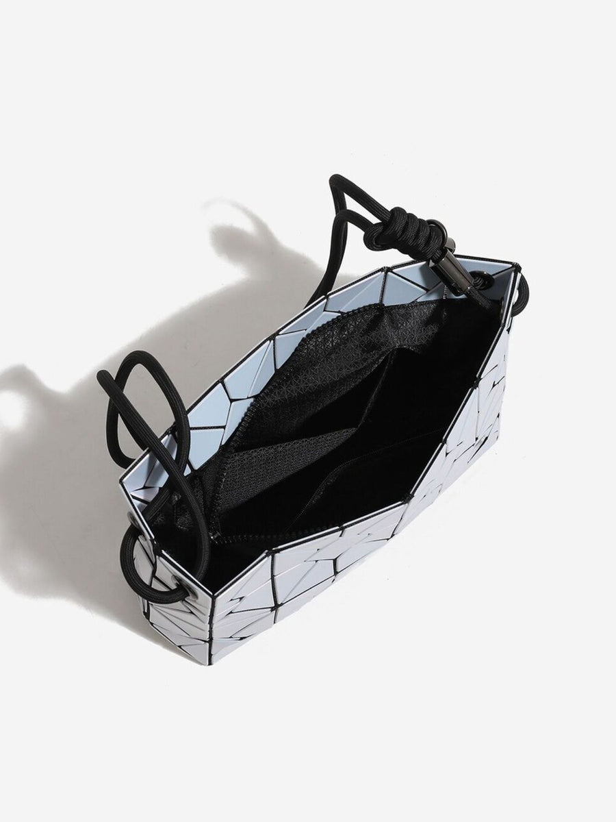 shoulder bag featuring geometric in silver with PVC Imported Size &amp texture