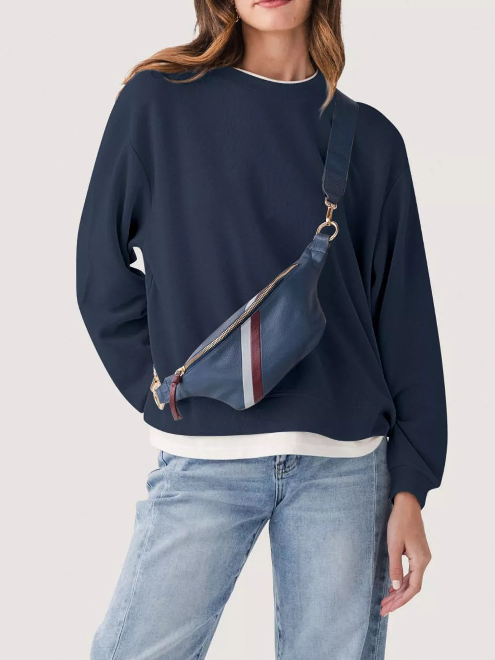 Yellow-spot sweatshirt with ribbed hem and long sleeve