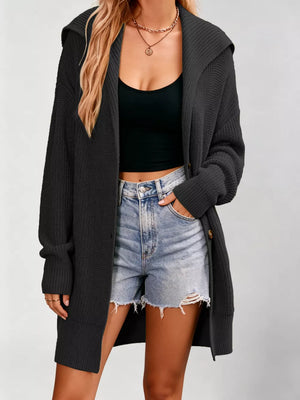 100% polyester Care instructions: Machine wash cold cardigan in Grey with oversized silhouette