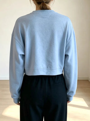 Crew Neck Drop Shoulder Sweatshirt, view 18