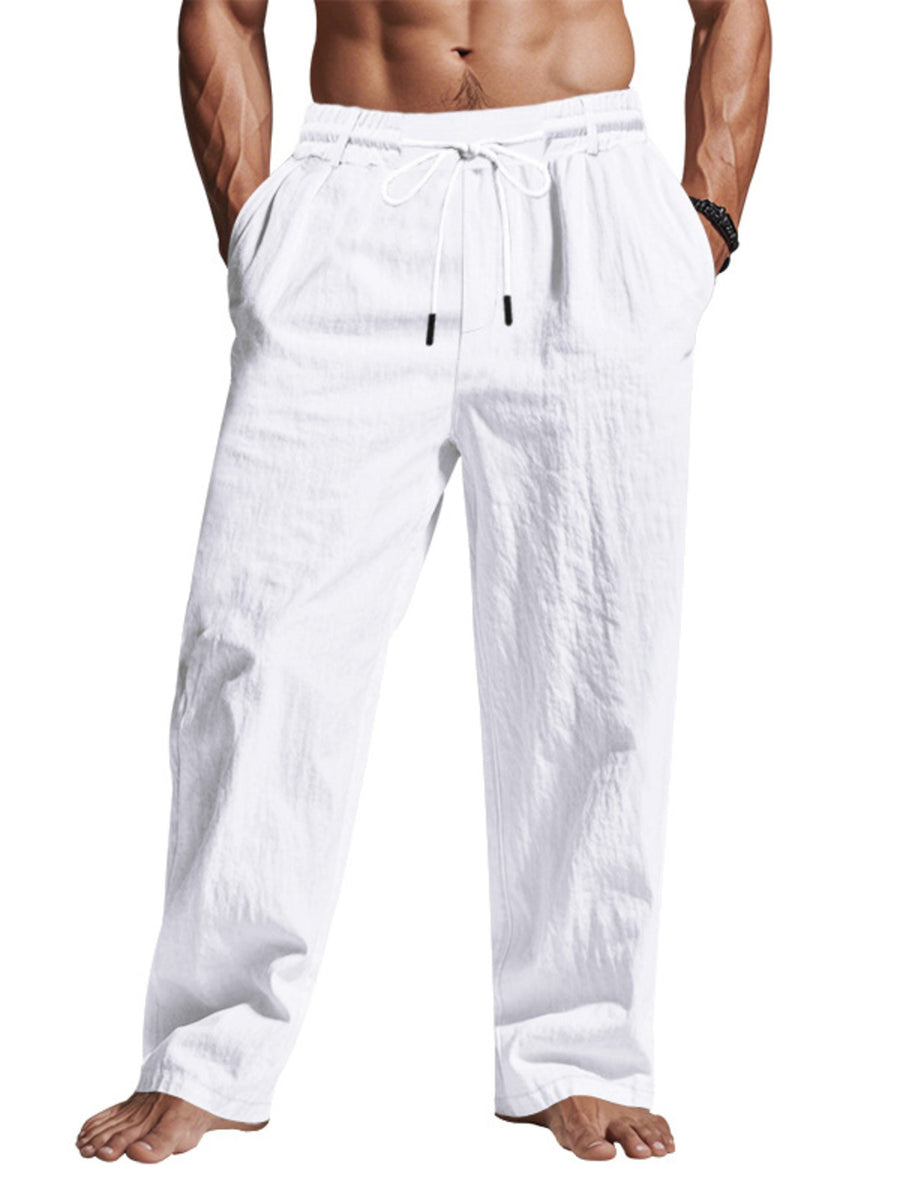 Men's Loose Fit Drawstring Pants Plus Size in black