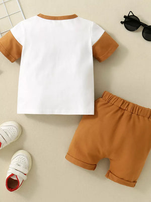 Children's Striped T-shirt And Shorts Set option 11