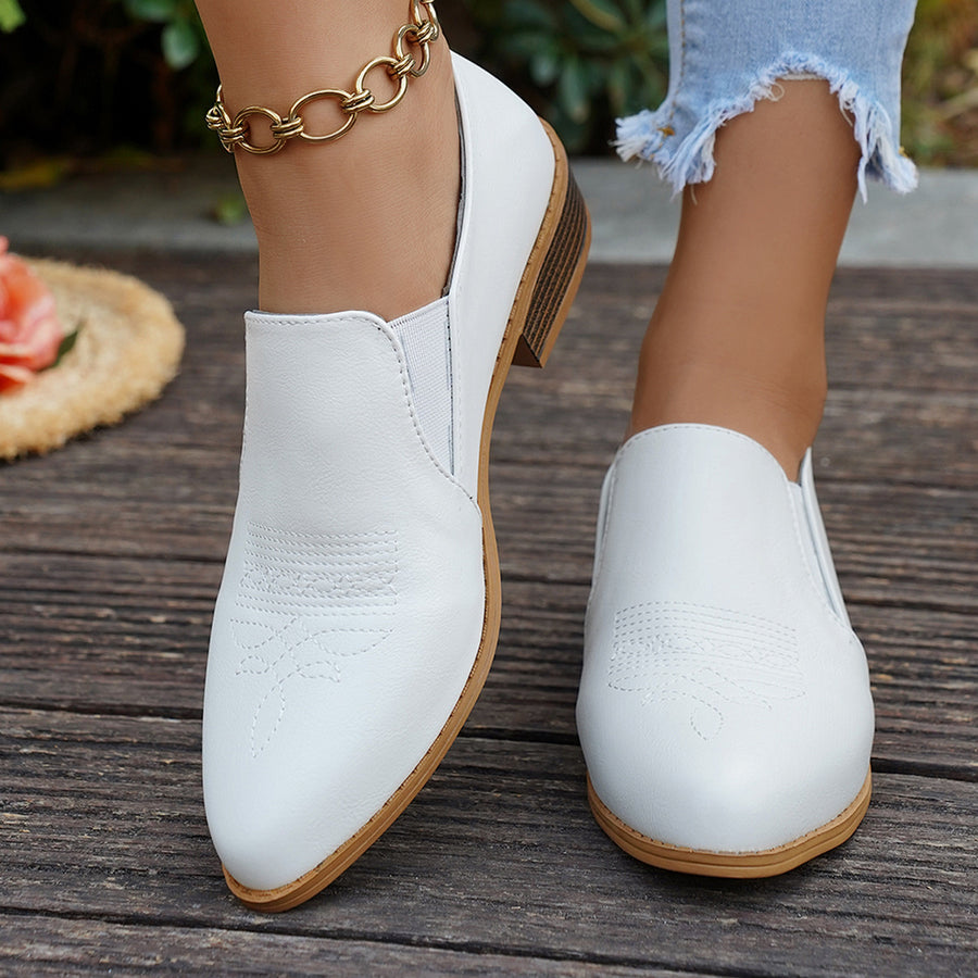white loafers