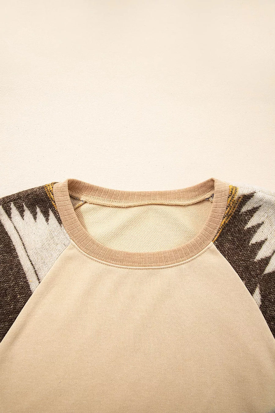 Sequined Rodeo Graphic Aztec Bubble Sleeve Sweatshirt option 9