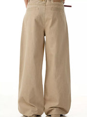 Relaxed fit camel sweatpants with belt loops and back pockets.