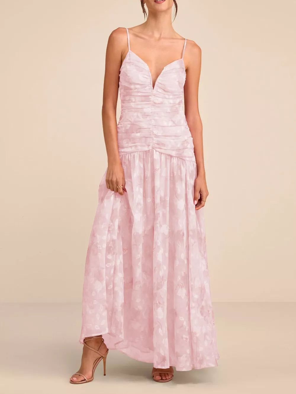 maxi dress featuring floral in Light Blue with 100% polyester Care instructions: Machine wash cold texture