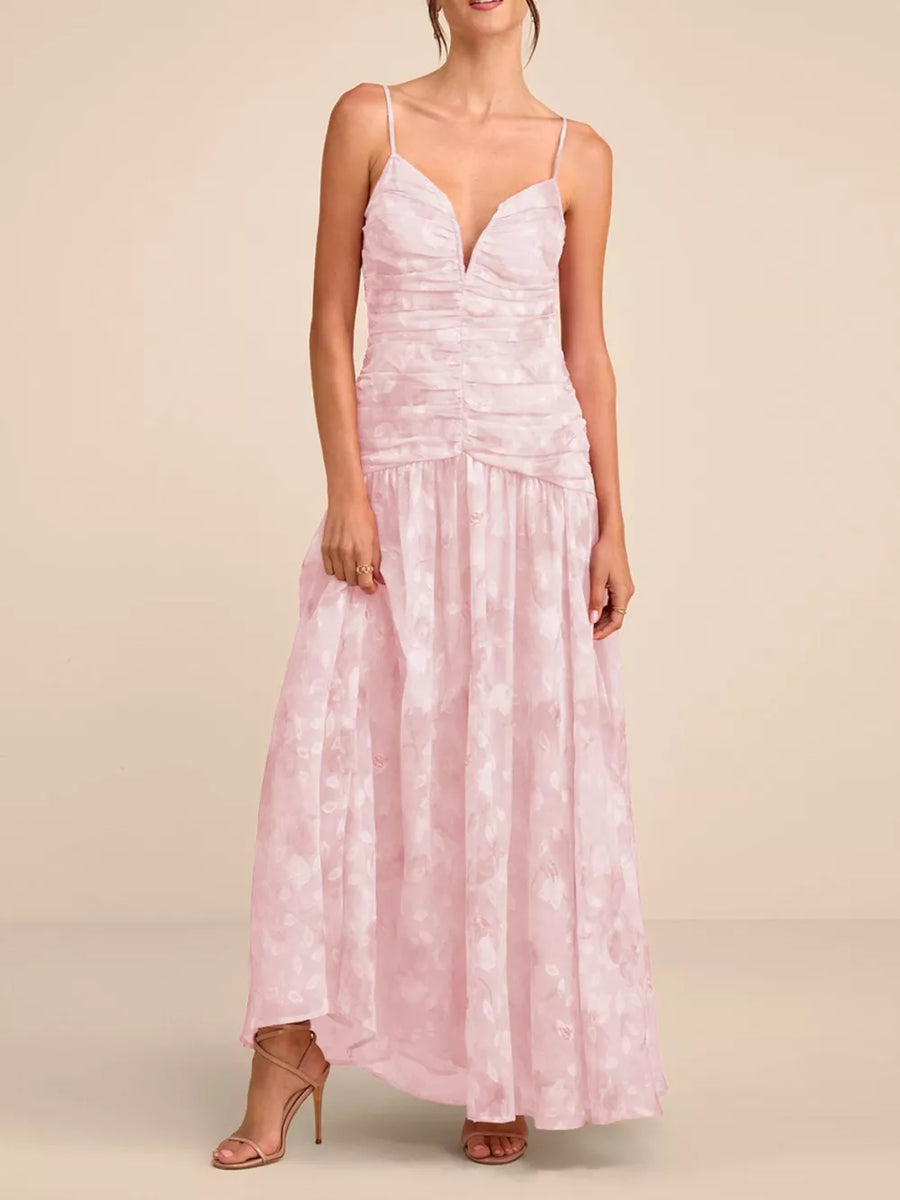 maxi dress featuring floral in Light Blue with 100% polyester Care instructions: Machine wash cold texture