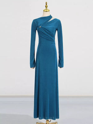 Cutout Ruched Long Sleeve Maxi Dress option 5