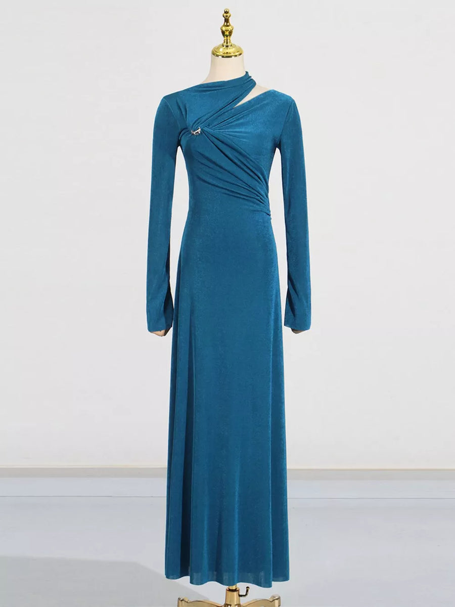 Cutout Ruched Long Sleeve Maxi Dress option 5