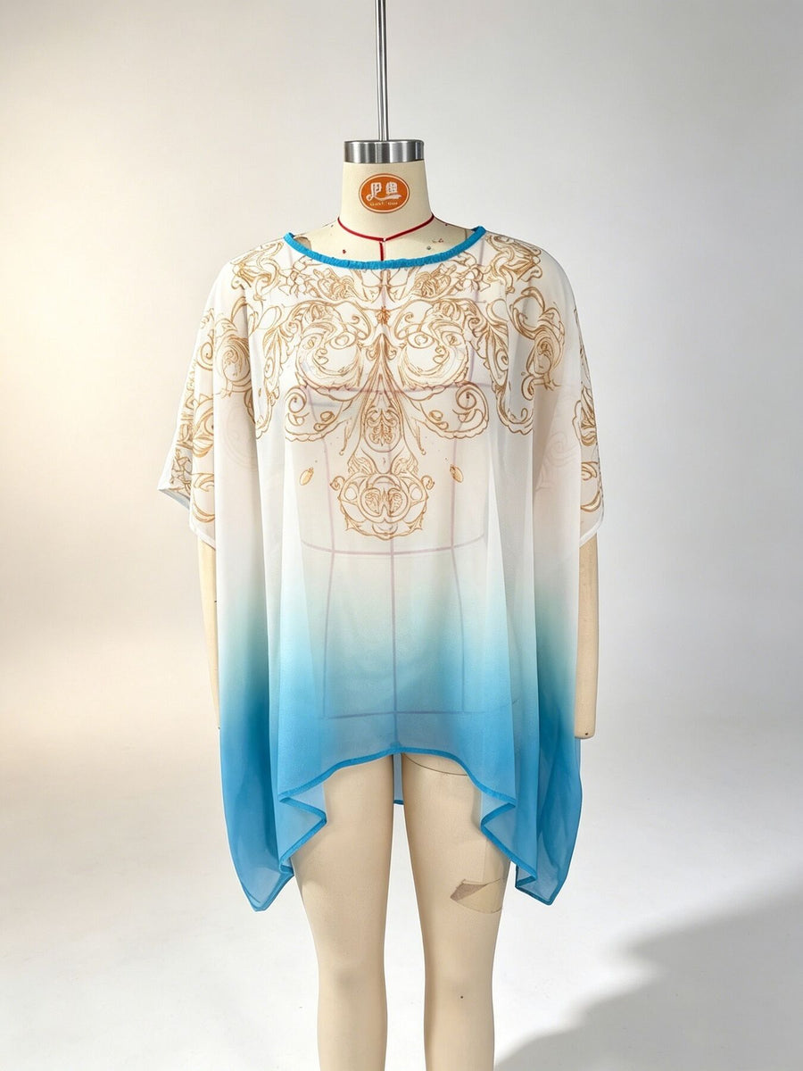 100% polyester Care instructions: Machine wash cold blouse in gold with loose silhouette