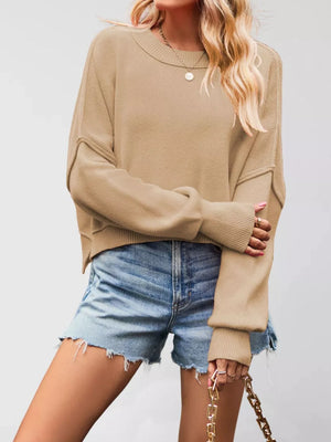 crewneck sweater in Watermelon Red
