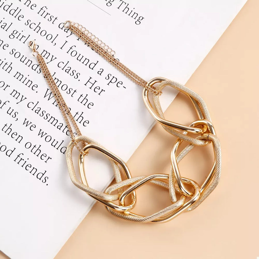 18k Gold-plated Chain Necklace in Gold