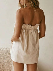 Full Size Strapless Top & High-waisted Skirt Set, view 18