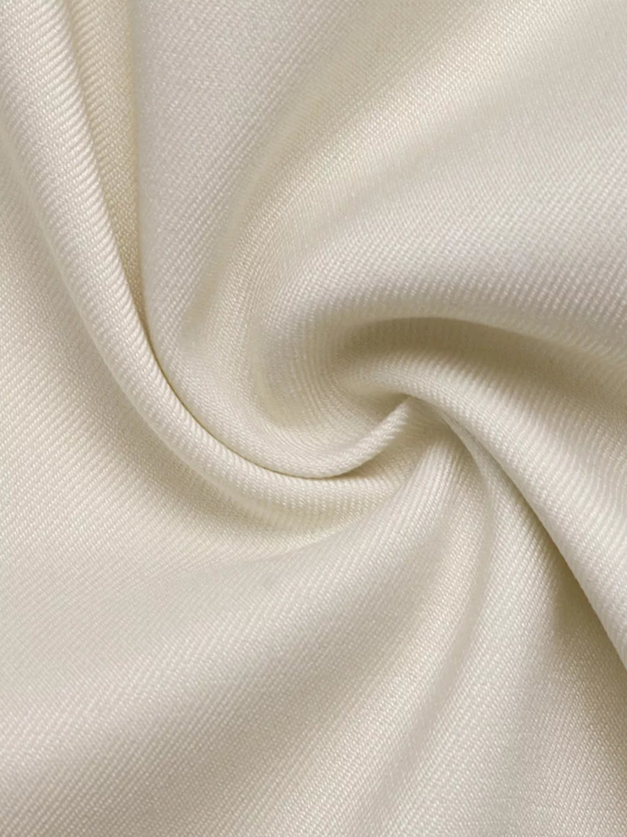 Contrast Trim Long Sleeve Shirt in Beige, view 11