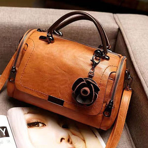 cognac crossbody bag with small and flap