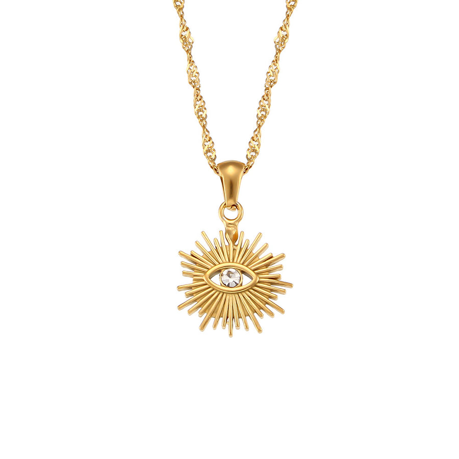 gold with necklace with 18K gold-plated 9