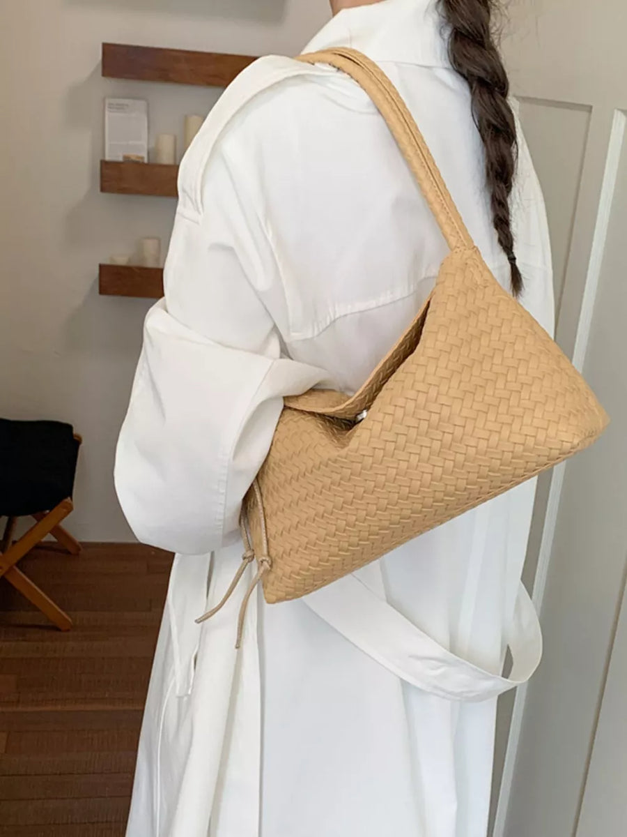 Woven Leather Shoulder Bag option 7
