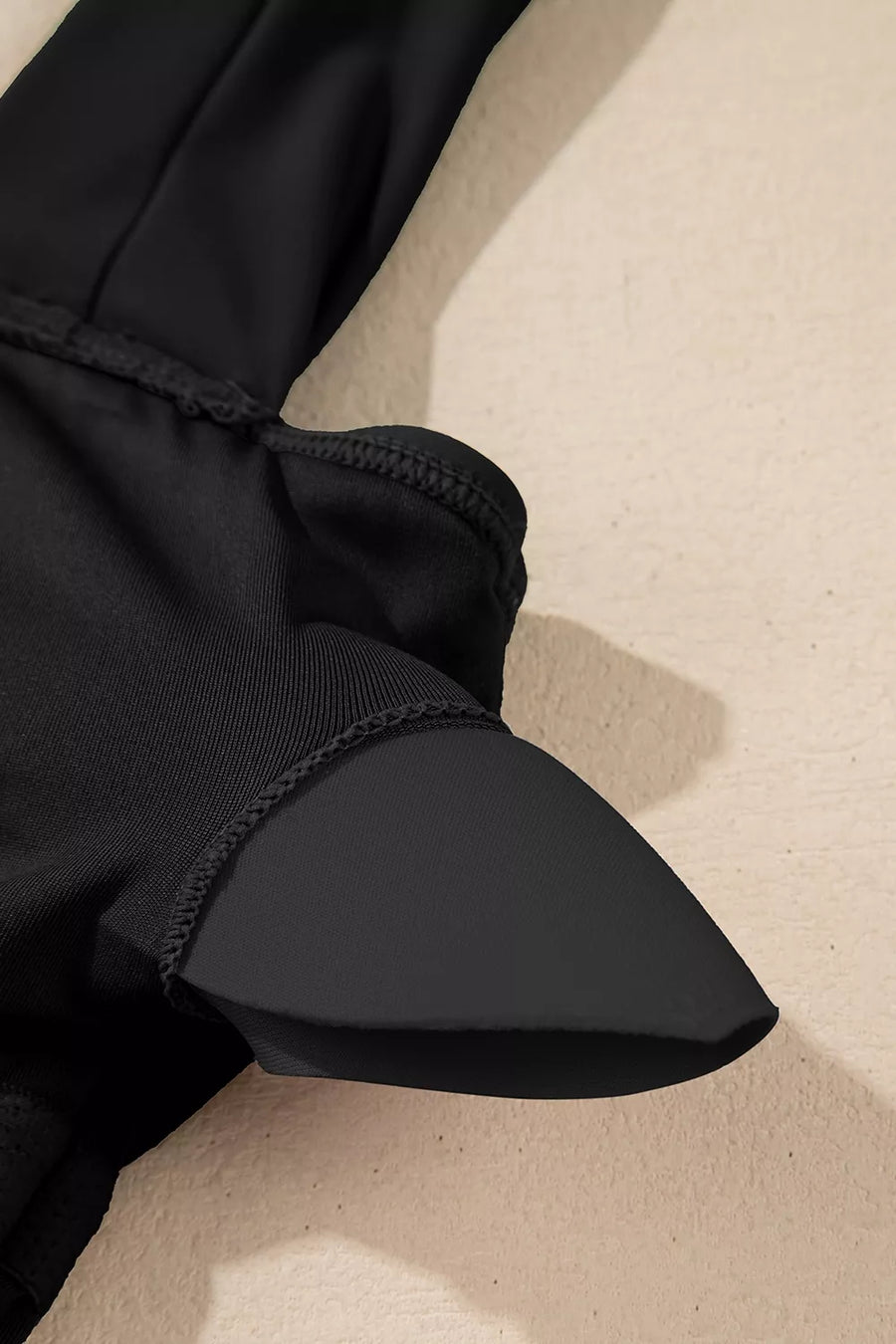 Square Neck Ruched One Piece Swimsuit in Black with ruched