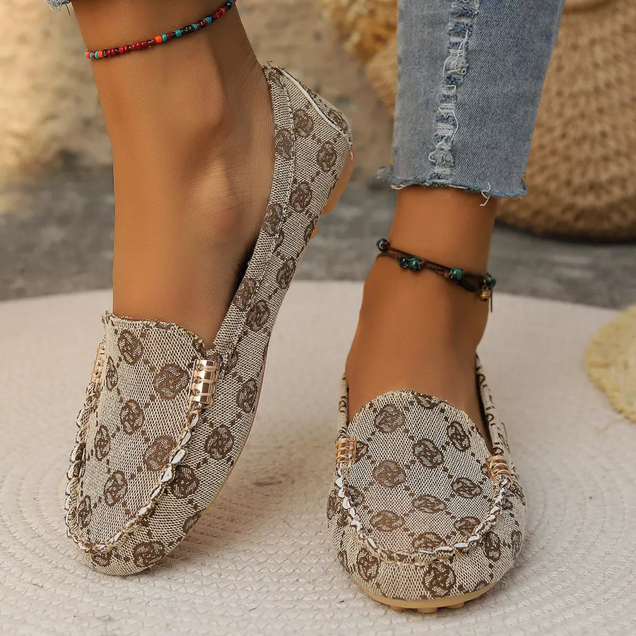 Geometric Blue shoes with slip-on and geometric