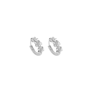 Silver earrings with mini and hinge