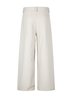 95%polyester,5%spandex Care instructions: Machine wash cold wide-leg pants in cream with wide-leg silhouette