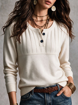 100% polyester Care instructions: Machine wash cold pullover sweater in Beige with regular silhouette