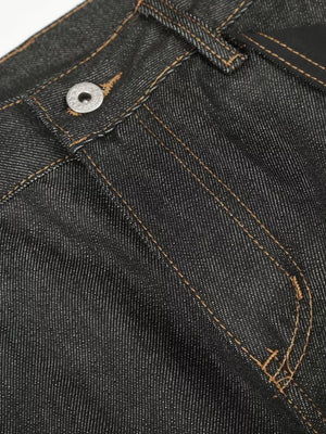 Men S High-waisted Wide-leg Jeans in dark wash denim