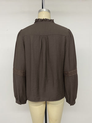 dark brown blouse