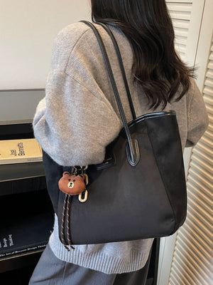 Coffee Brown tote with medium and open-front