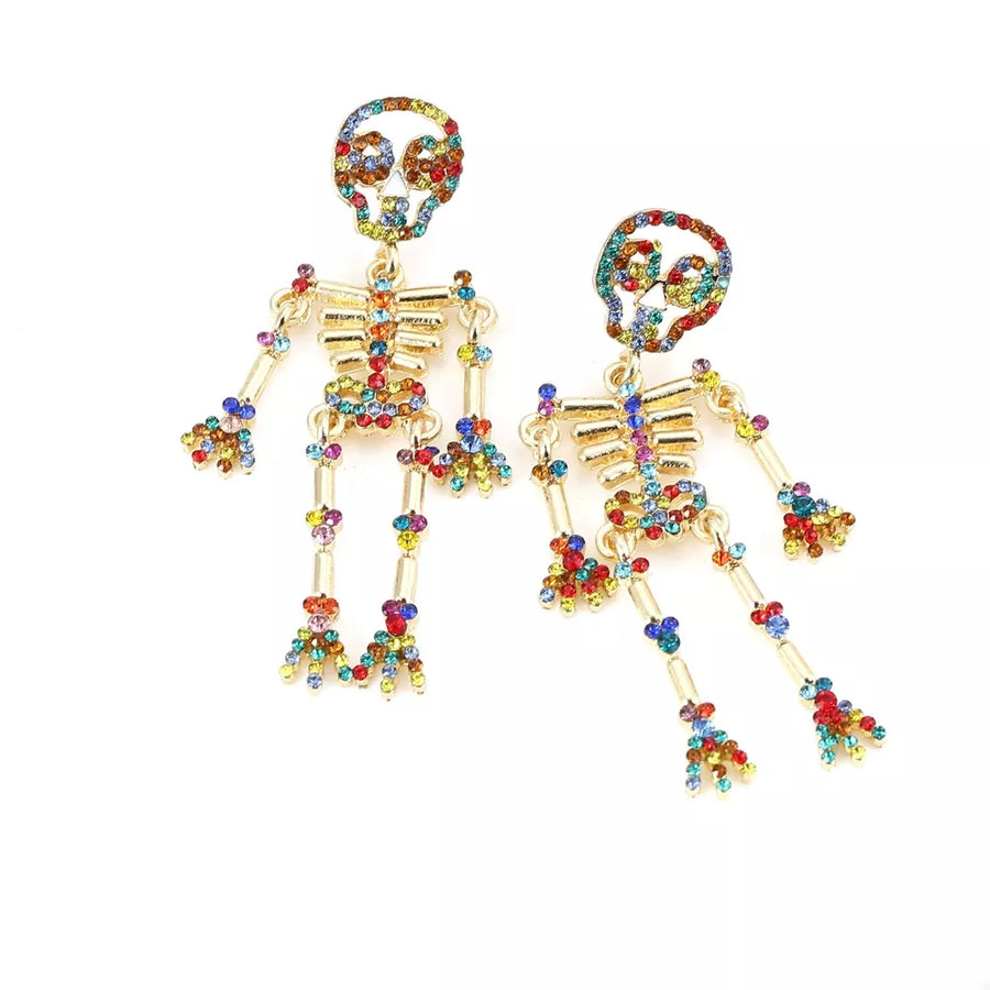 earrings in Gold with dangling and 2.5 inches drop