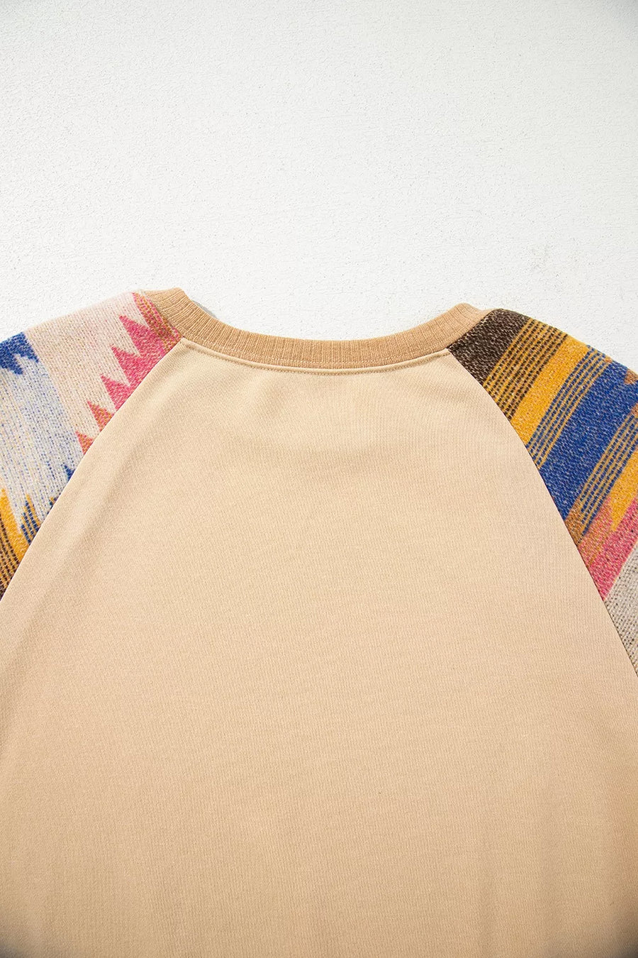 Sequined Rodeo Graphic Aztec Bubble Sleeve Sweatshirt option 8
