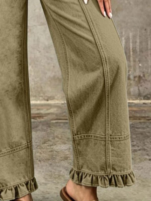 jeans in Light Blue with buttoned and ankle-length