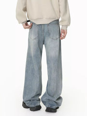 jeans in Light Blue with pocketed and full-length