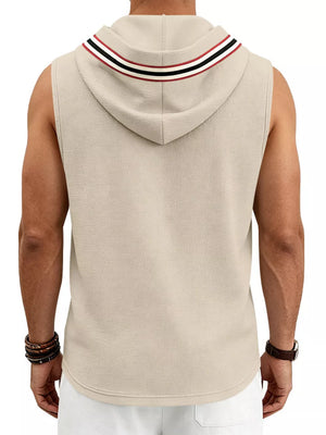 vest in White with hooded and hip-length