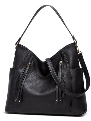 dark brown shoulder bag