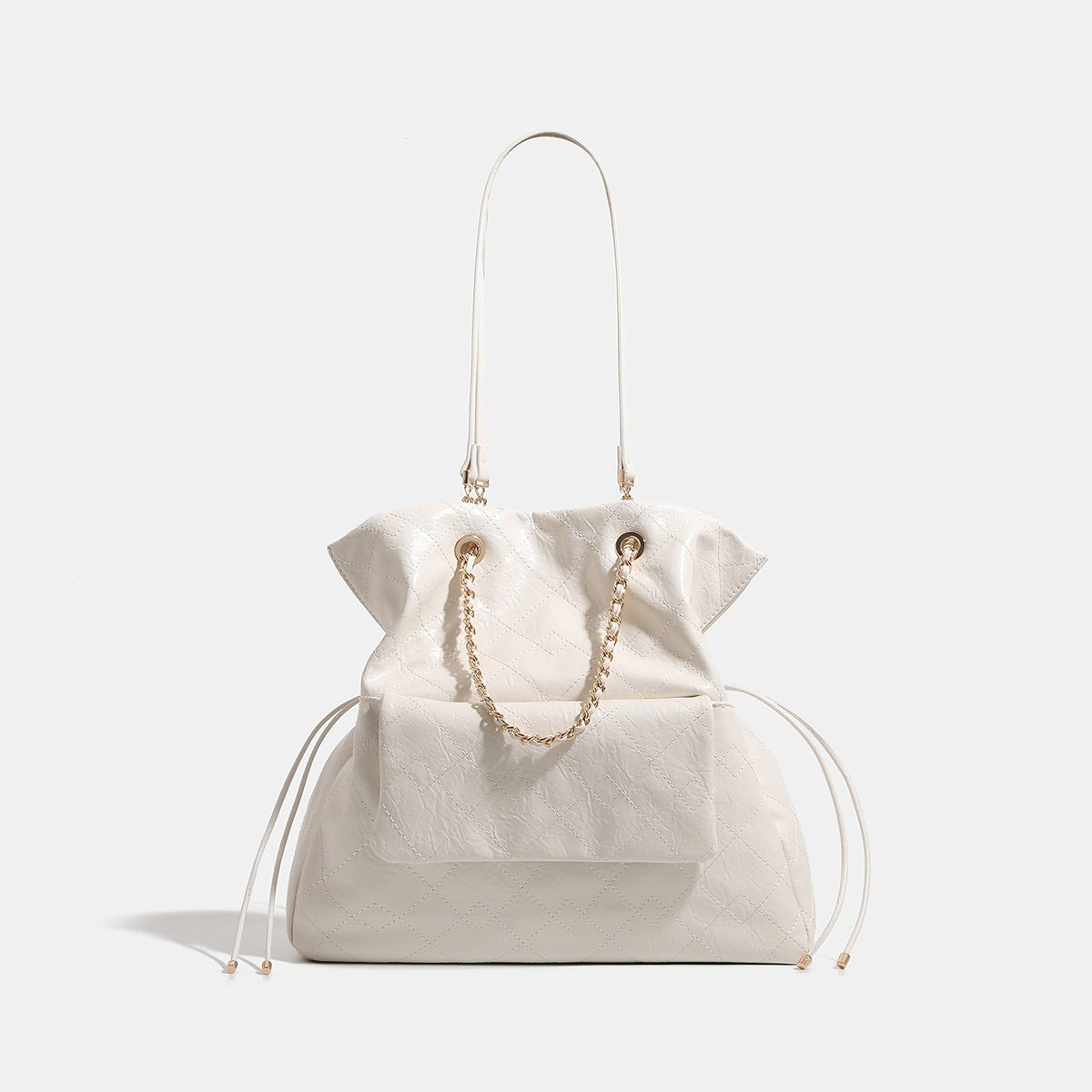 backpack featuring geometric in White with PU Leather Imported Size &amp texture