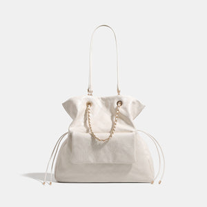 backpack featuring geometric in White with PU Leather Imported Size &amp texture