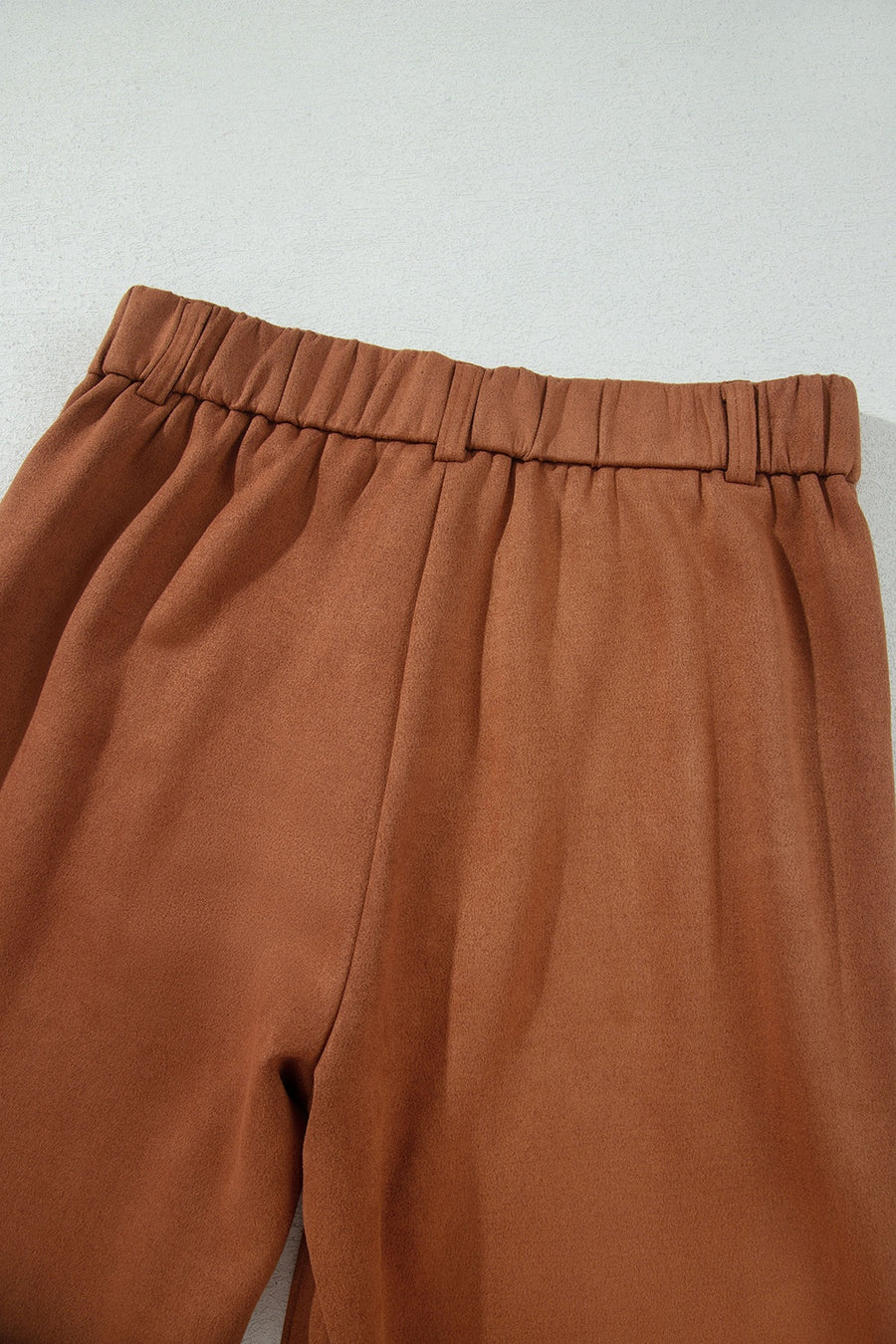 rust wide-leg pants