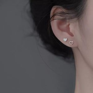 clear straight earrings with N/A