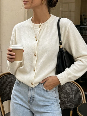 100% polyester Care instructions: Machine wash cold cardigan in Caramel Color with regular silhouette