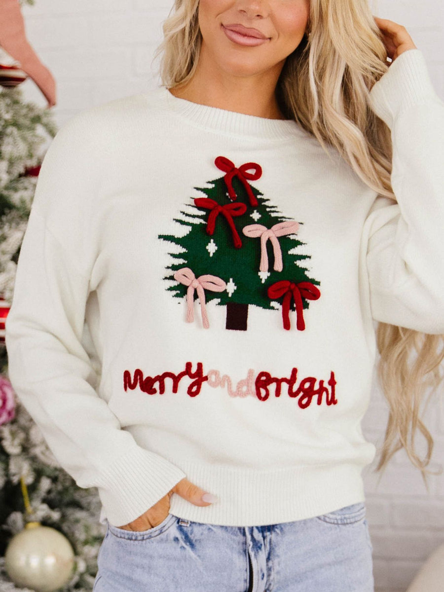 White pullover sweater with hip-length and pullover